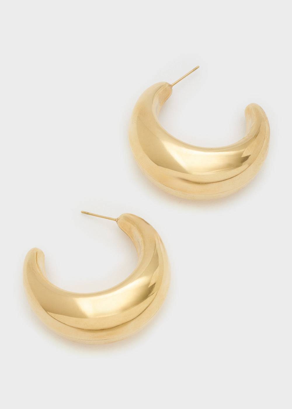 Nalí CHUNKY HALF MOON EARRINGS 14KT GOLD PLAT Sottocosto