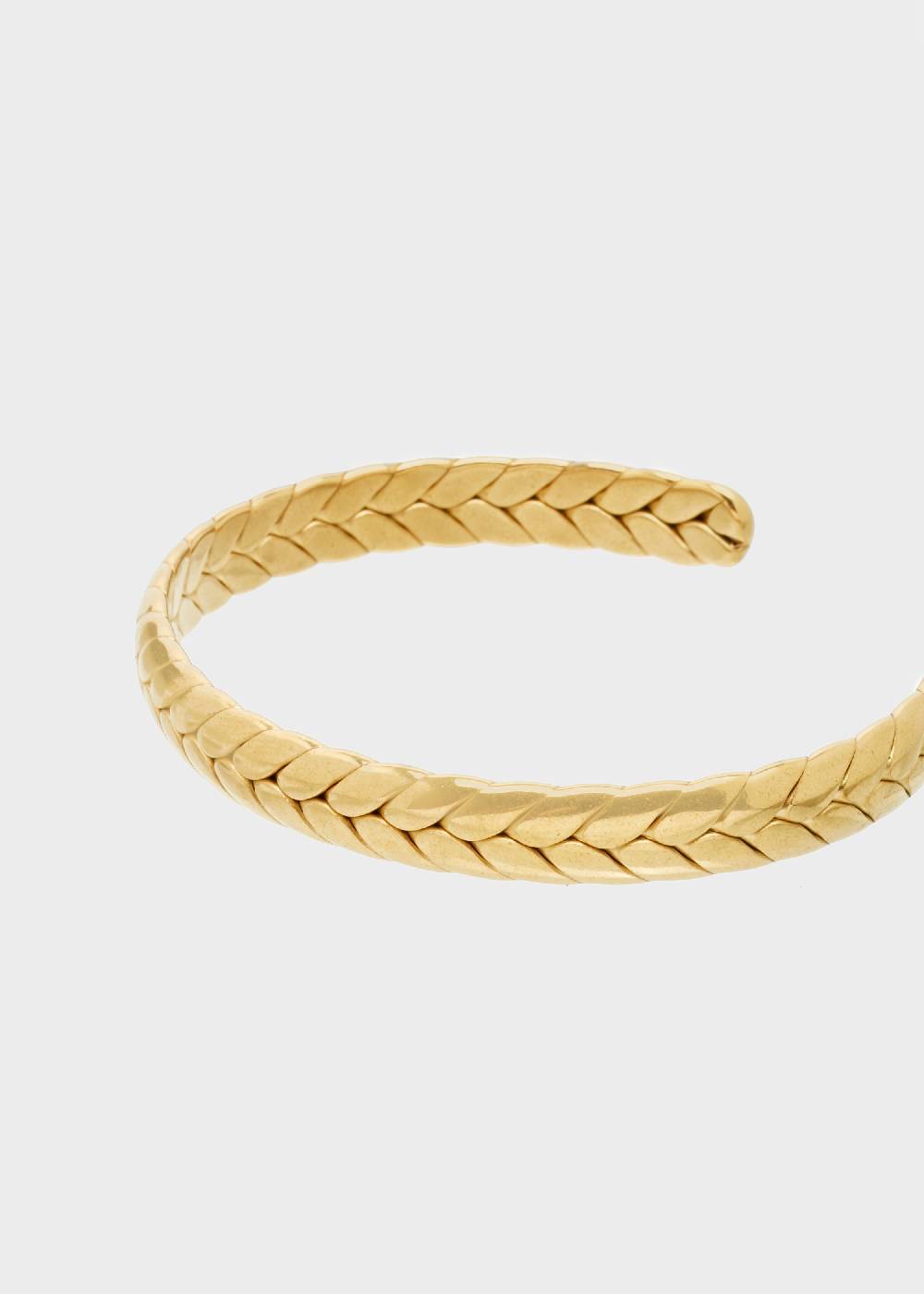 Nalí STAIN. STEEL SID LEAF RIGID BRACELET IN GOLD Qualità Garantita