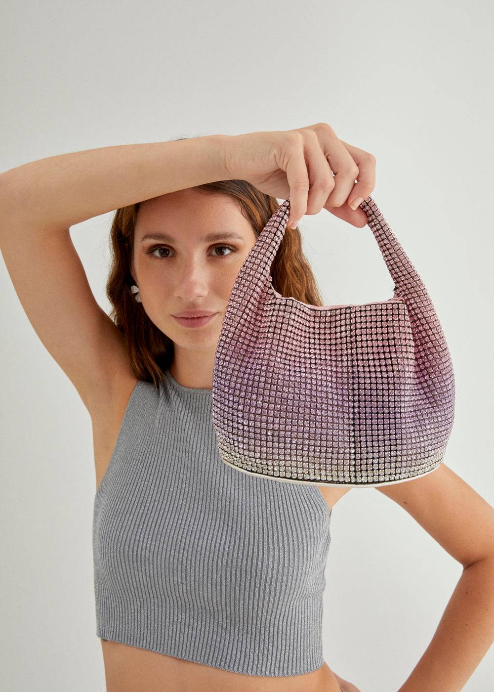 Nalí SHINY SHOULDER BAG W/ STONES + COLORS Black Friday