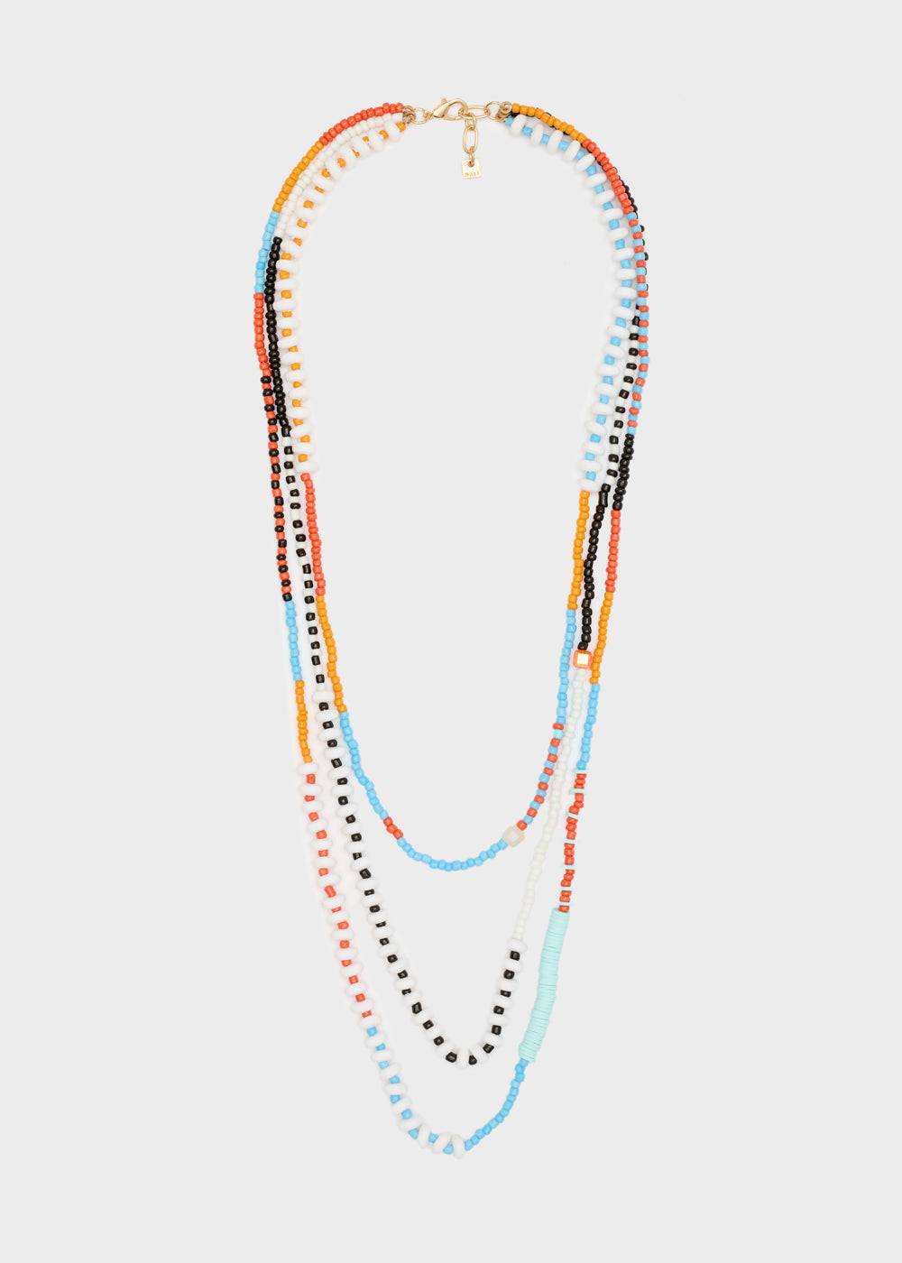Nalí MULTISTRAND NECKLACE W/ ORANGE BEADS Prezzo Ridotto