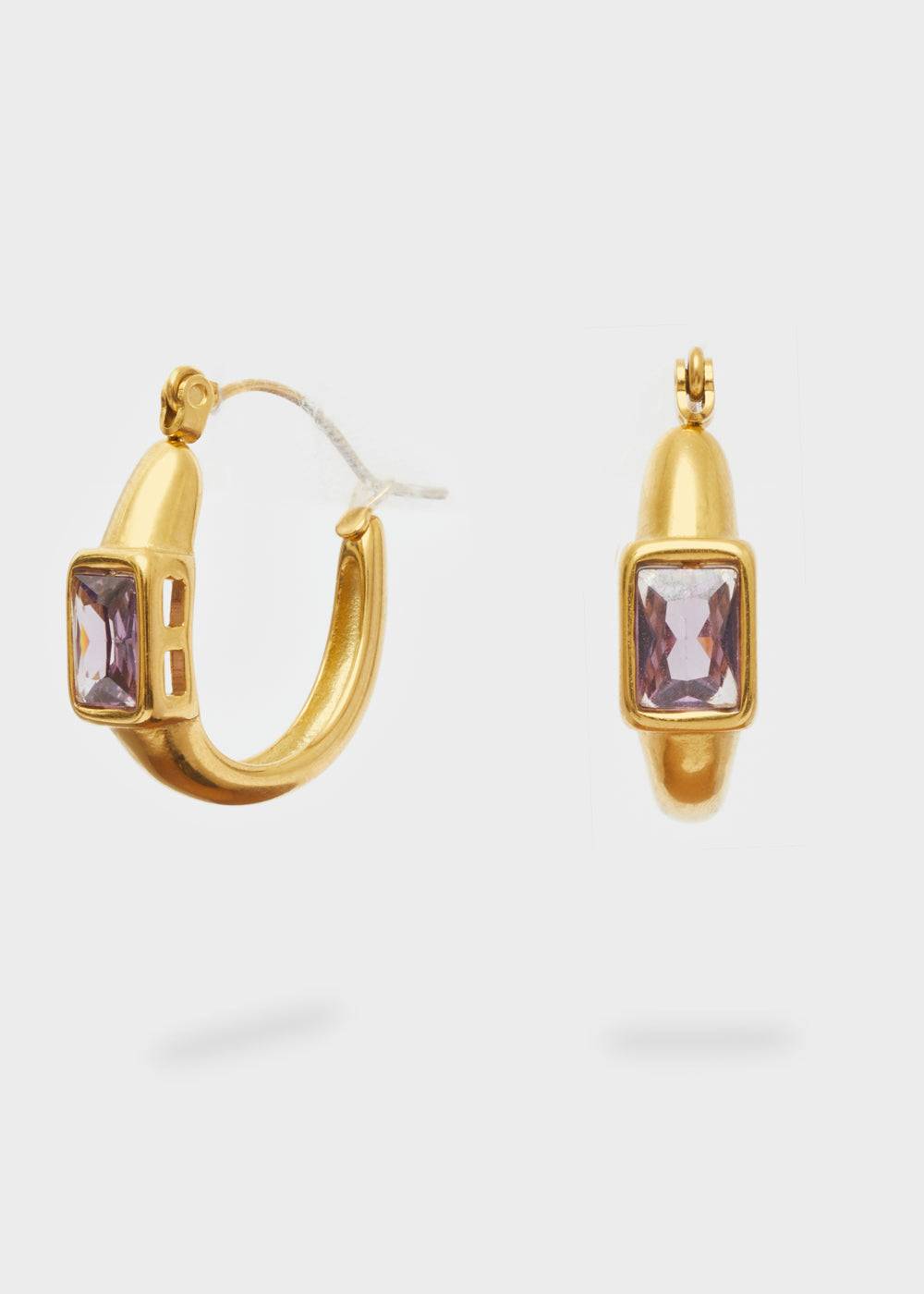 Nalí MILLY HOOP EARRINGS S. STEEL + COLORS Outlet