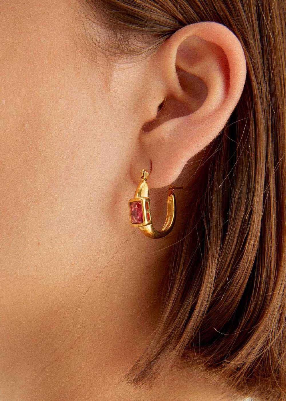 Nalí MILLY HOOP EARRINGS S. STEEL + COLORS Outlet