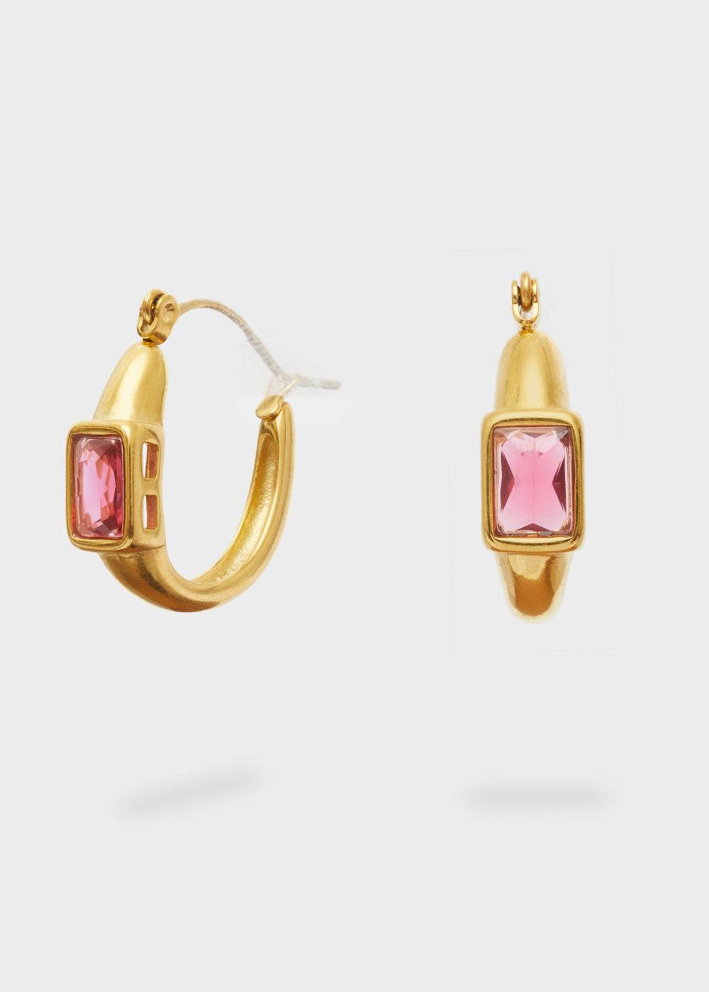 Nalí MILLY HOOP EARRINGS S. STEEL + COLORS Outlet