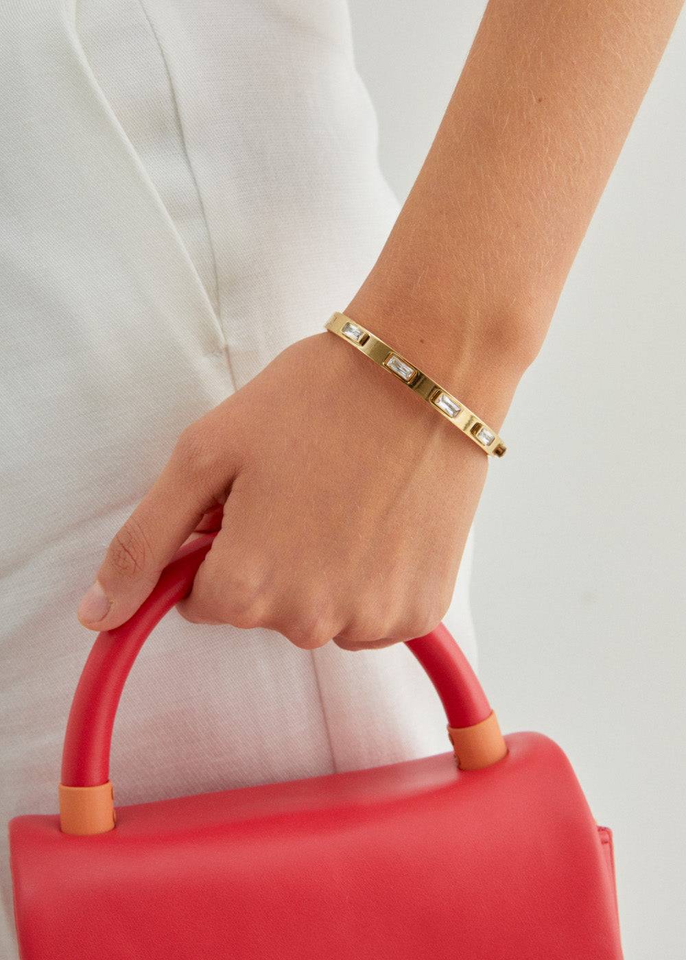 Nalí STEPH BRACELET W/ STONES S.STEEL GOLD + COLORS Hotsell