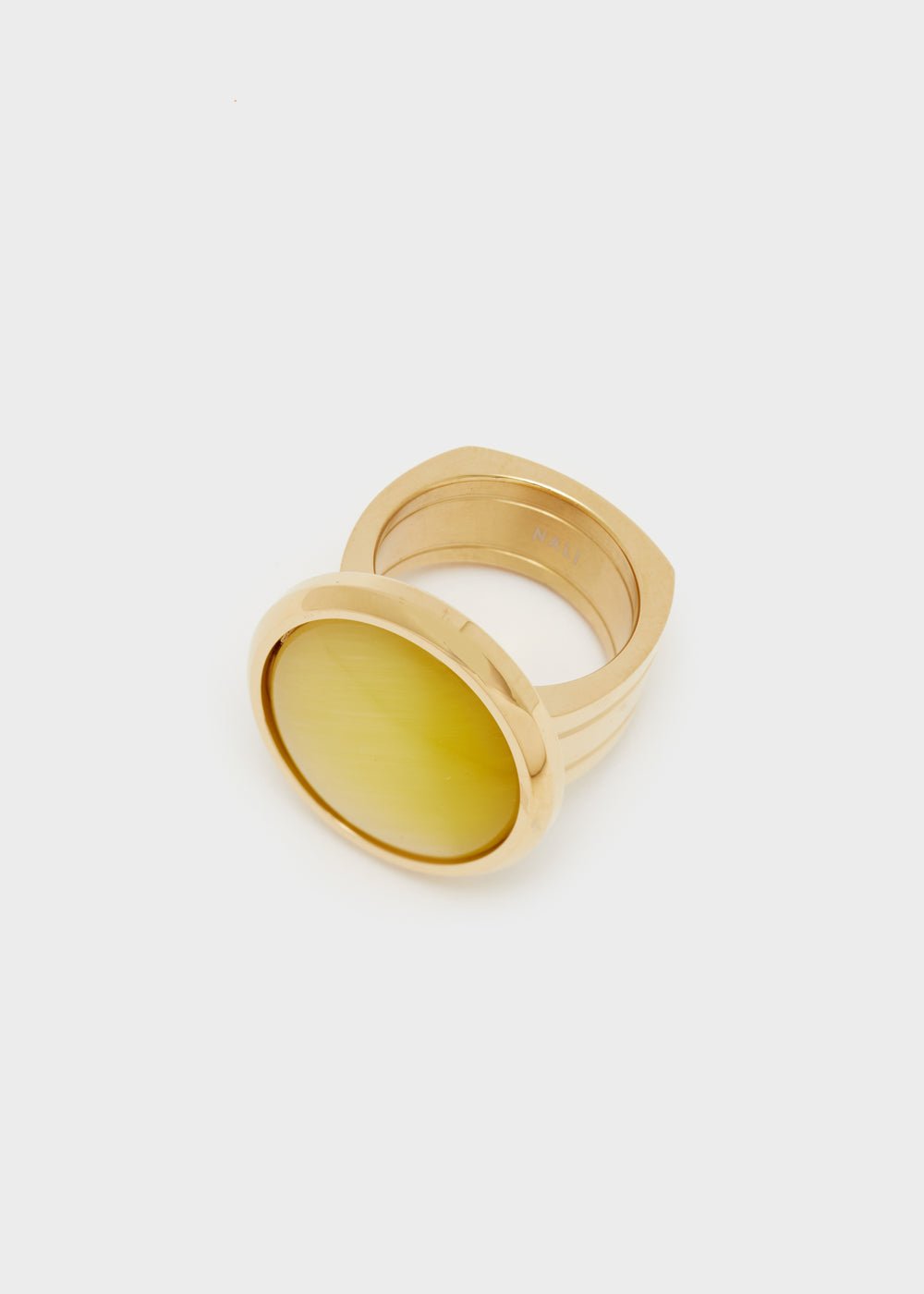 Nalí 14KT GOLD PLAT. S.STEEL OPEL RING + COLORS Saldi Di Fabbrica