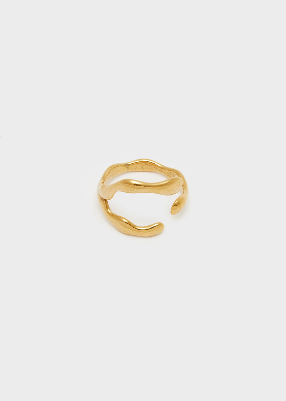 Nalí S.STEEL GOLD OPEN RING Vendite Flash