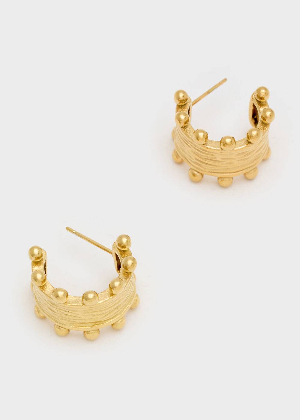 Nalí S.STEEL EARRINGS IN GOLD W/ SPHERES 2025