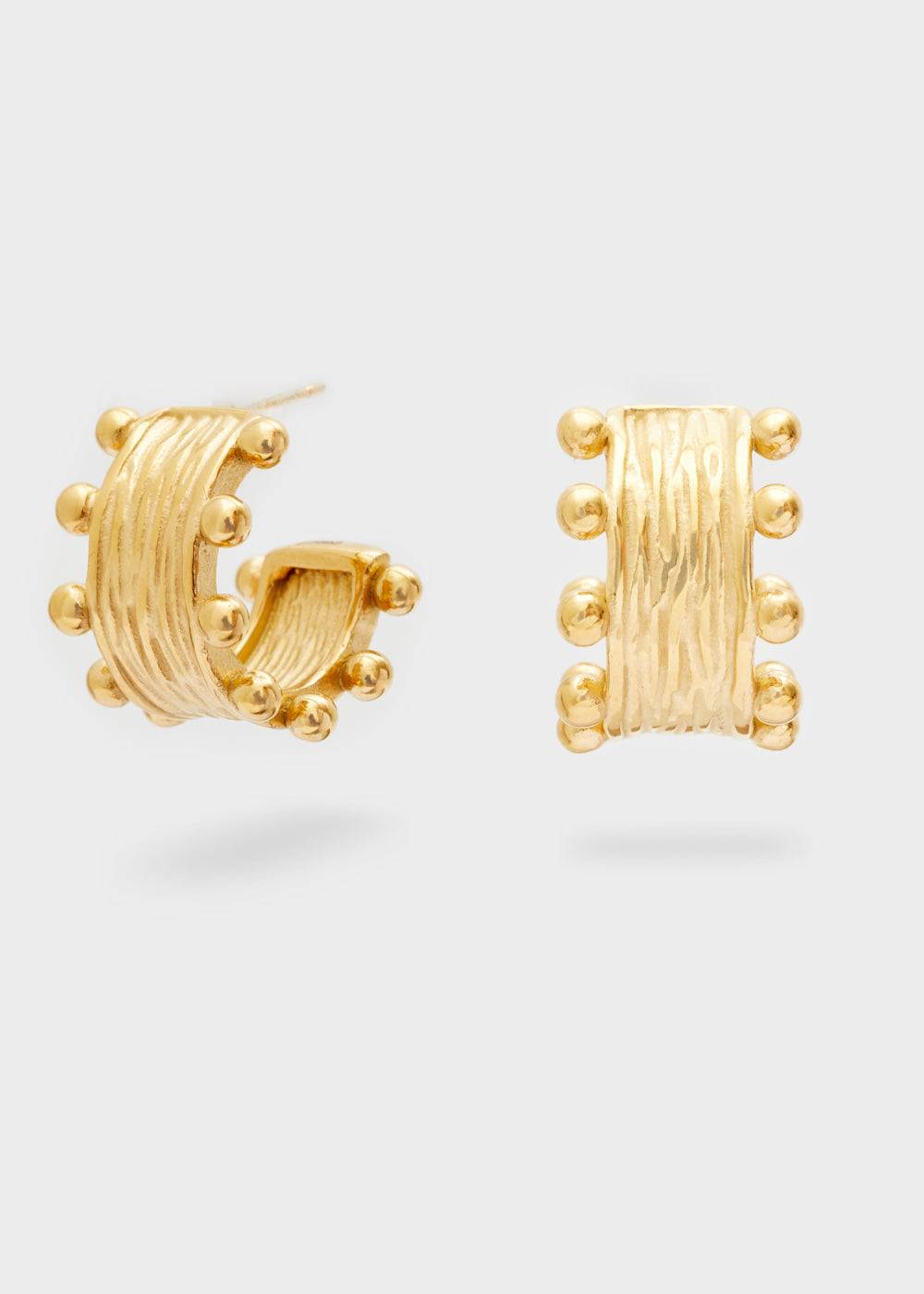 Nalí S.STEEL EARRINGS IN GOLD W/ SPHERES 2025
