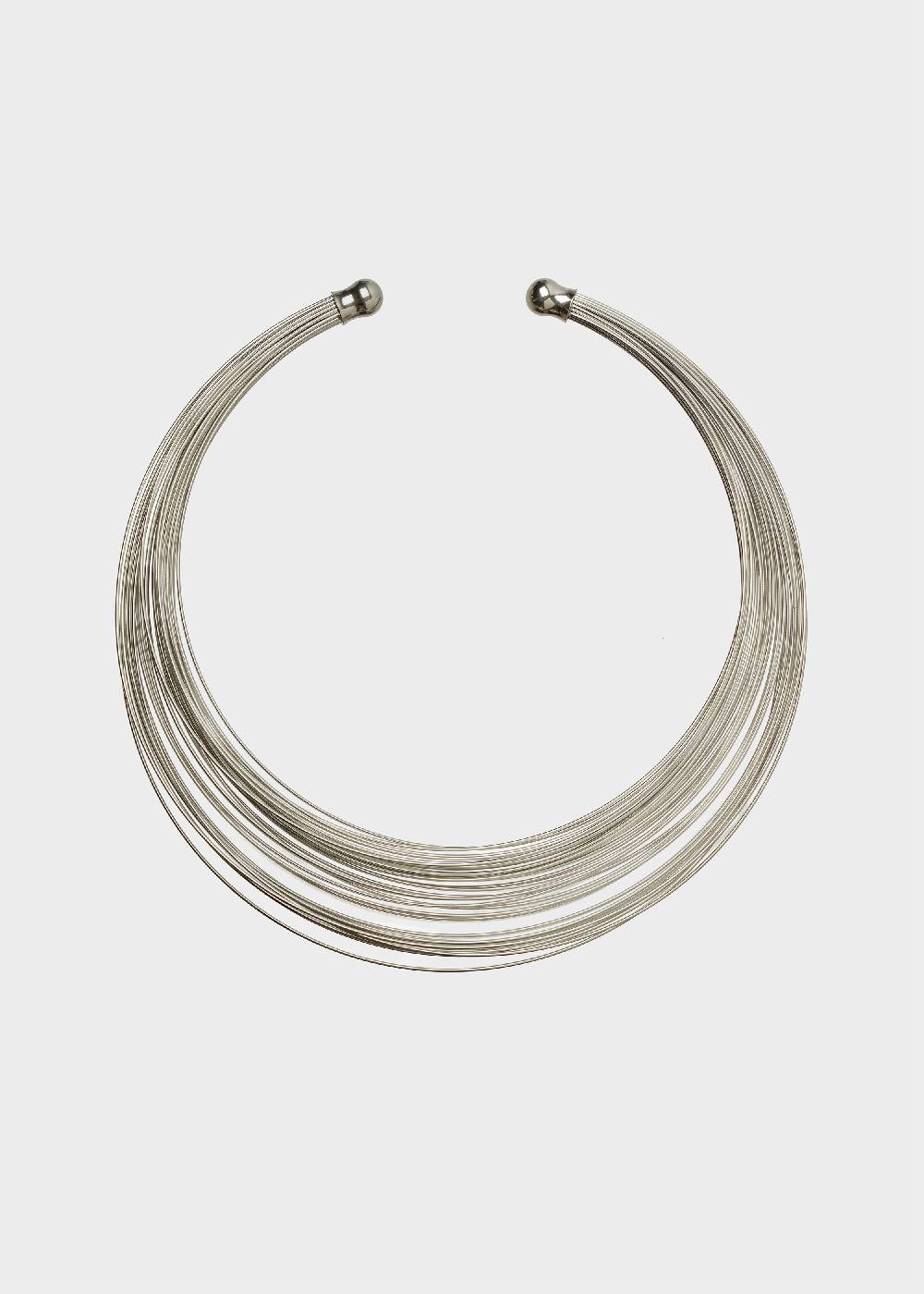 Nalí STAIN. STEEL RIGID NECKLACE IN SILVER Italia