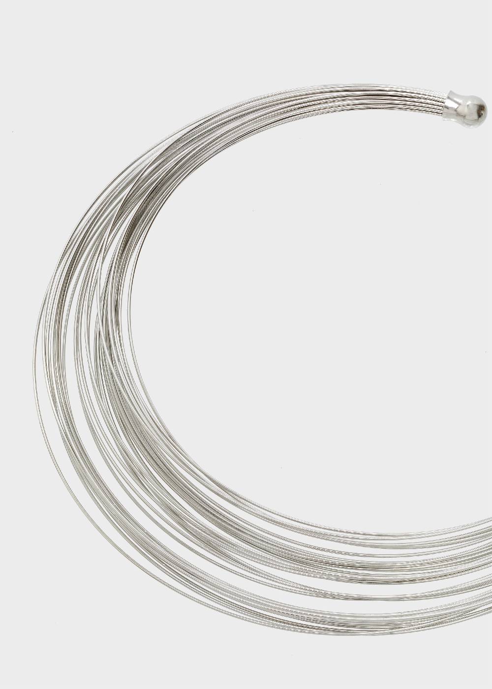 Nalí STAIN. STEEL RIGID NECKLACE IN SILVER Italia