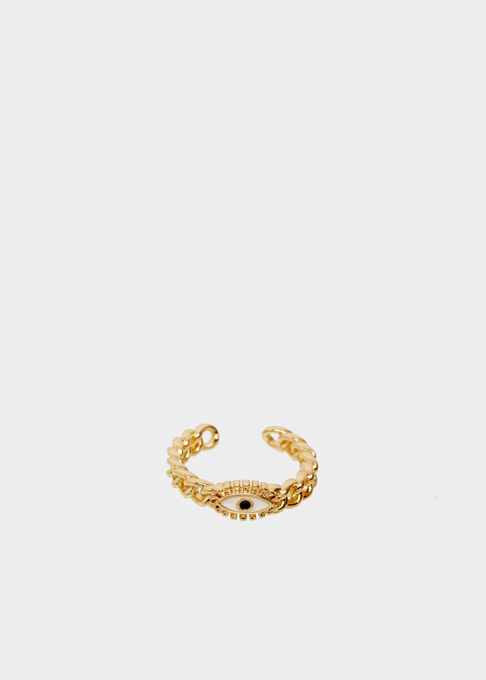 Nalí 14KT GOLD PLATED RING WITH ENAMEL EYE Spedizione Gratuita