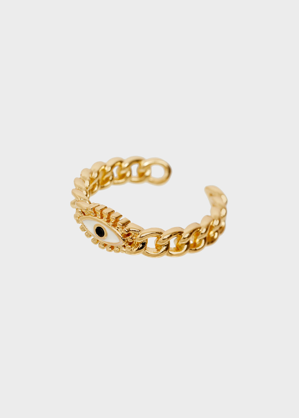Nalí 14KT GOLD PLATED RING WITH ENAMEL EYE Spedizione Gratuita