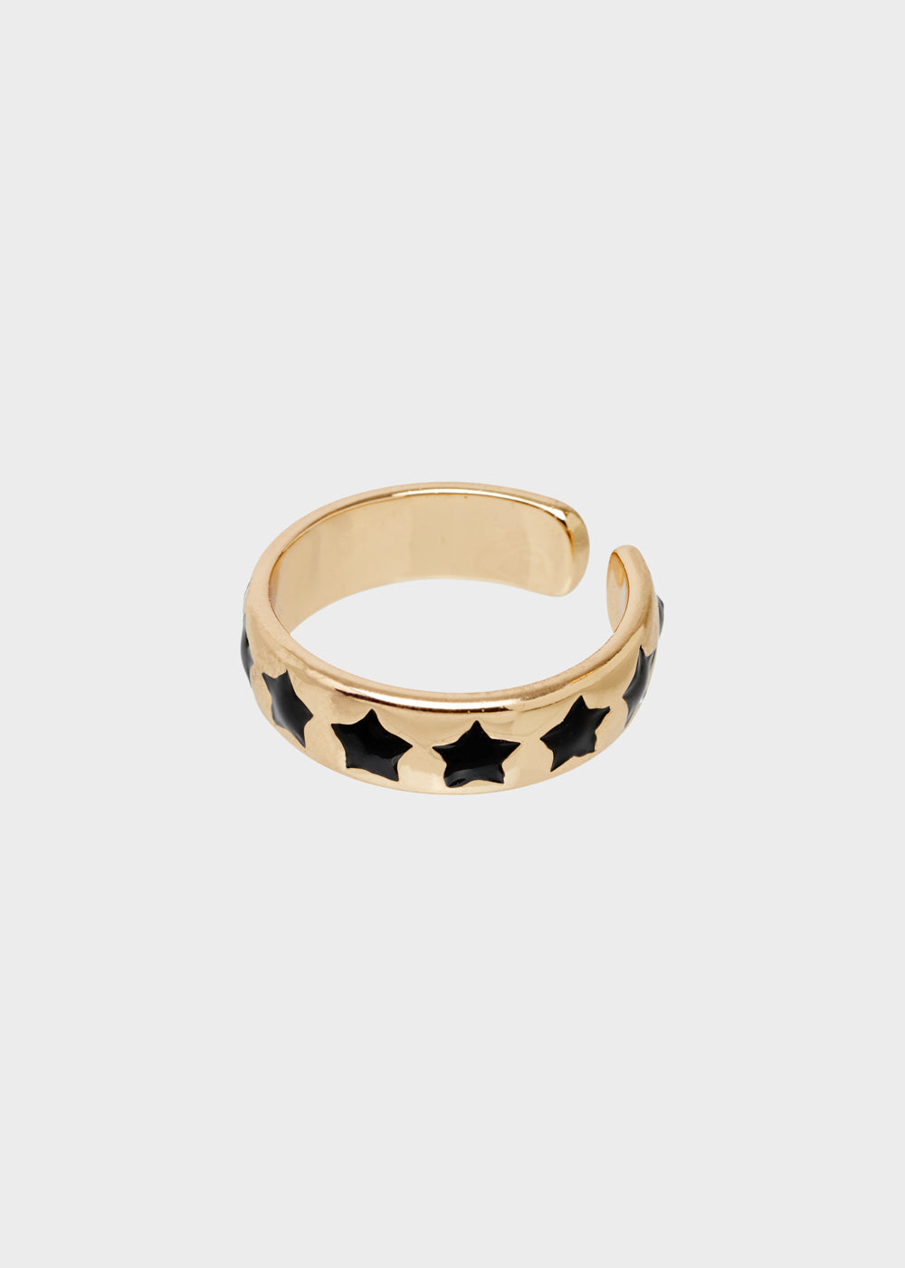 Nalí SUMMY ADJUSTABLE RING W/ BLACK STARS Qualità Garantita