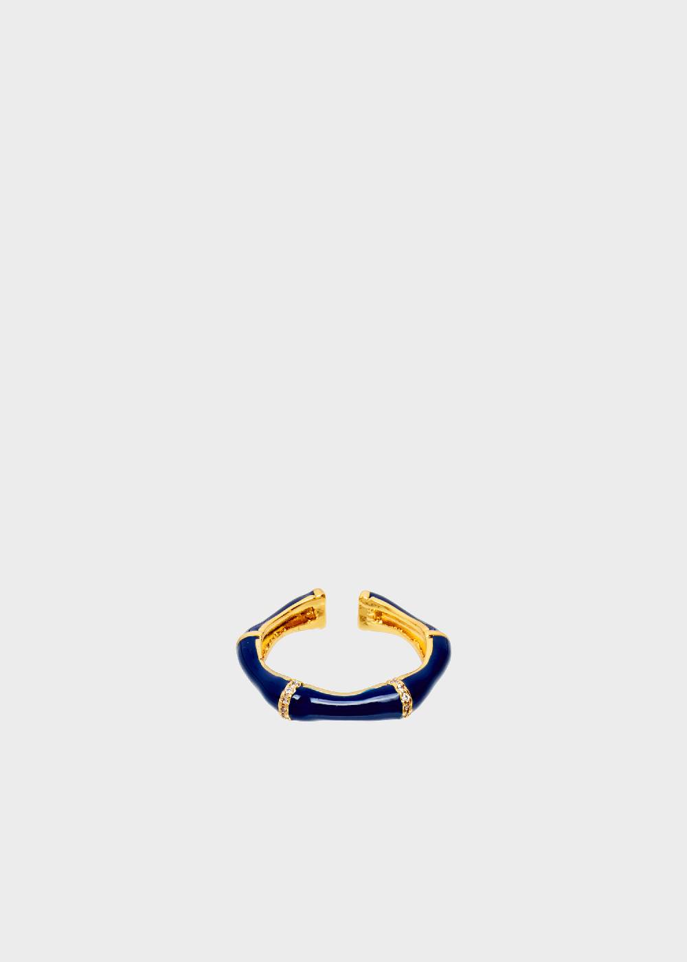 Nalí MERY ENAMEL RING BLU WITH CRYSTALS Promozione Limitata