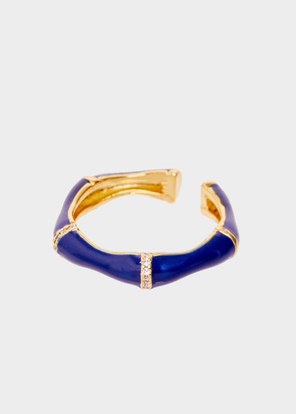 Nalí MERY ENAMEL RING BLU WITH CRYSTALS Promozione Limitata