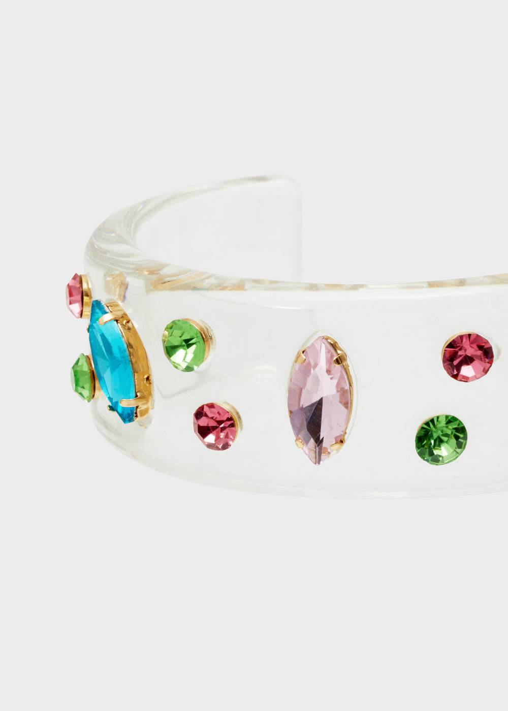 Nalí RIGID BRACELET IN RESIN W/ FUCHSIA STONES Shopping Online