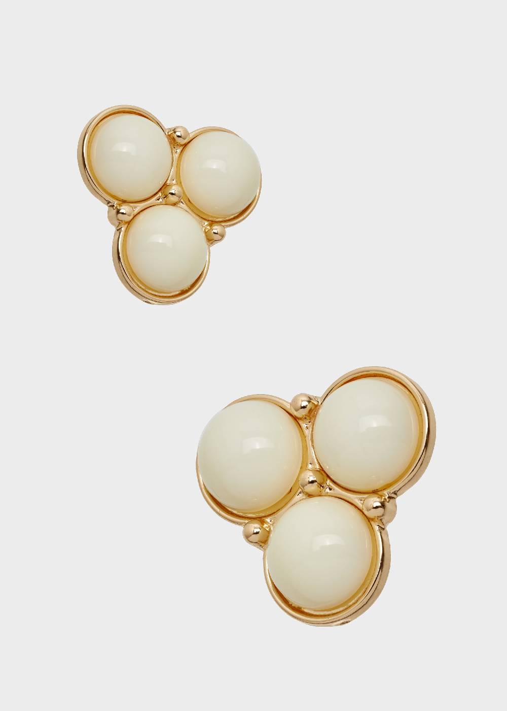 Nalí LIPA EARRINGS IN WHITE RESIN AND GOLD Affare Del Giorno