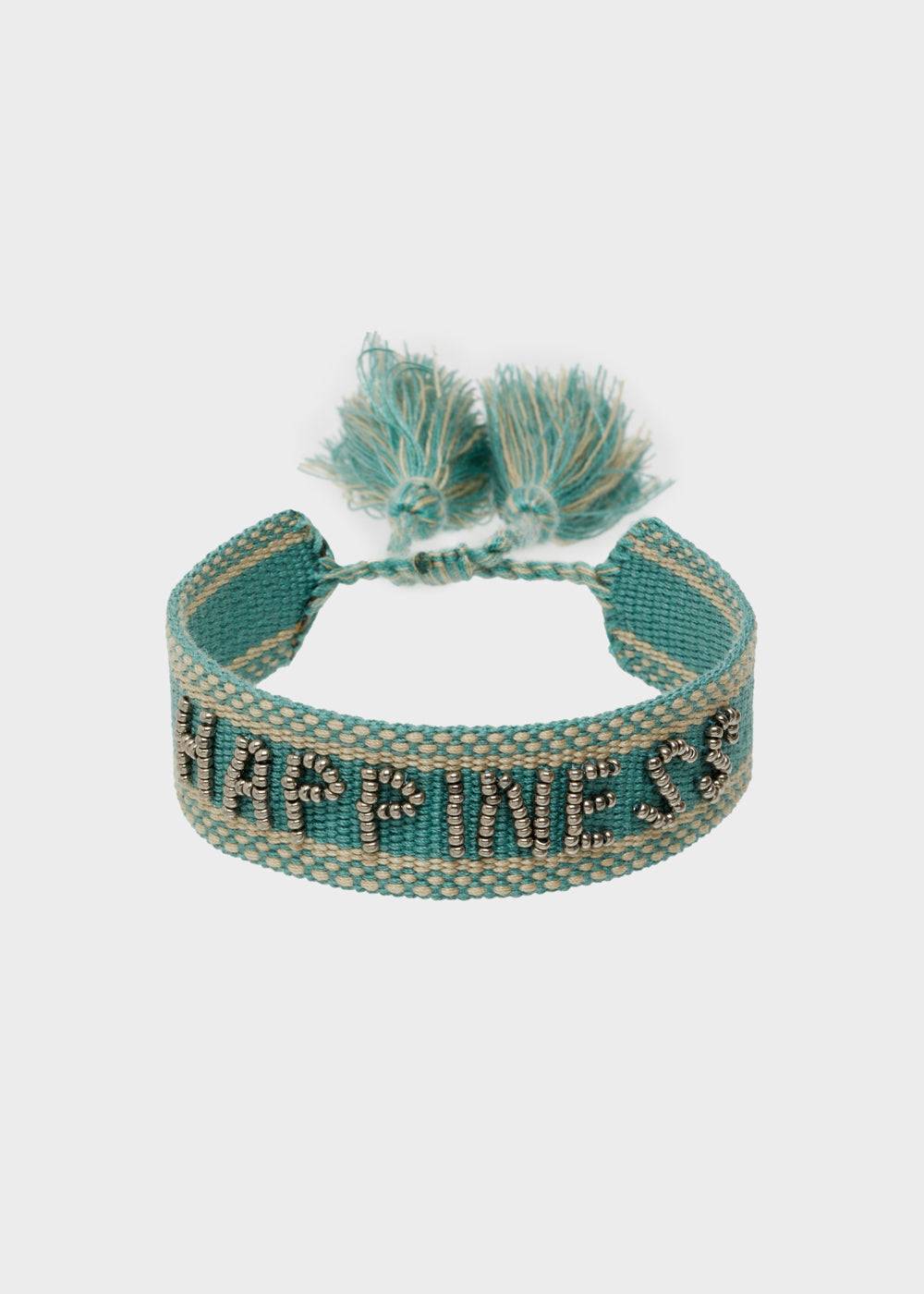 Nalí GIOIA FABRIC BRACELET WITH BEADS BLUE Convenienza