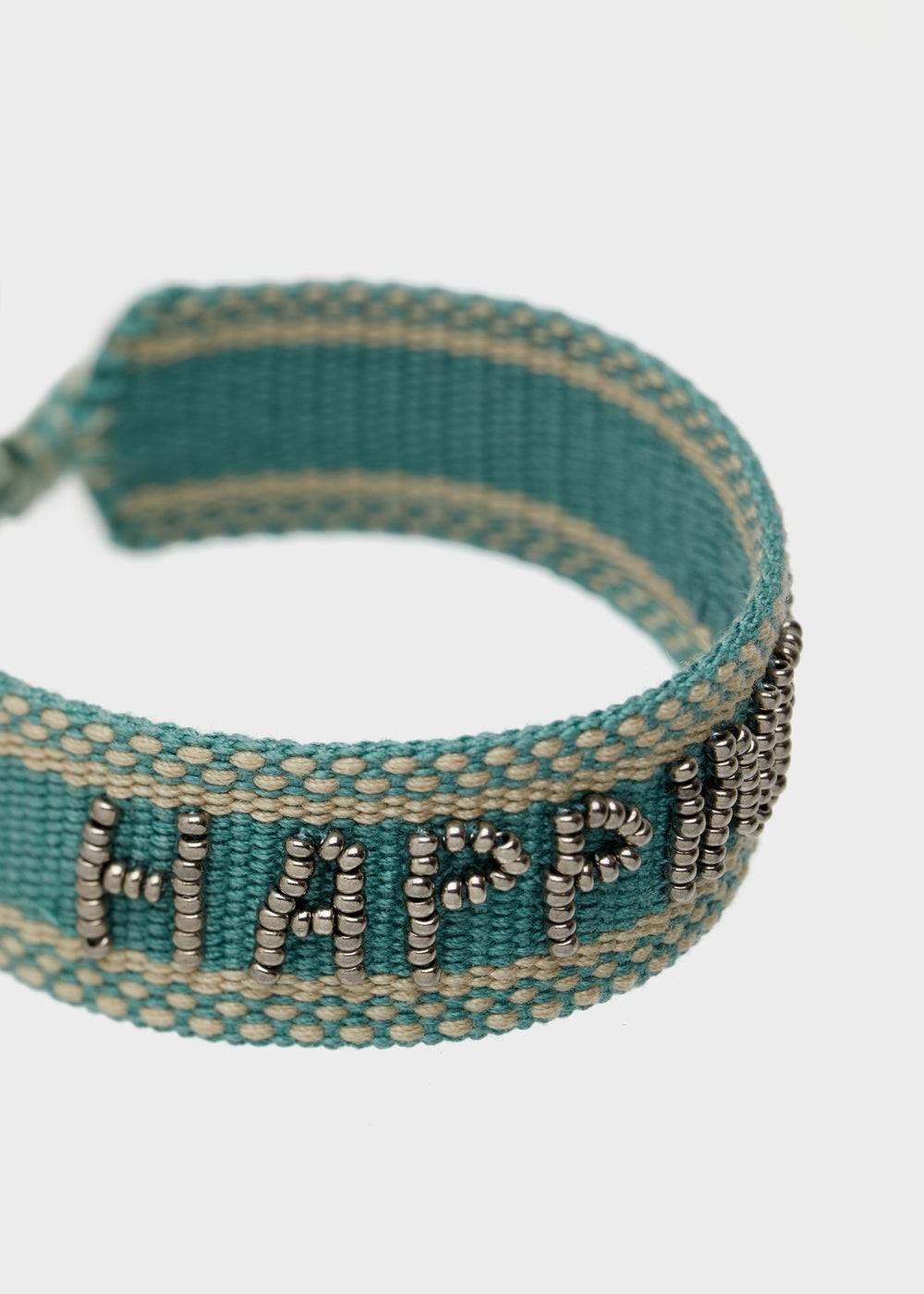 Nalí GIOIA FABRIC BRACELET WITH BEADS BLUE Convenienza