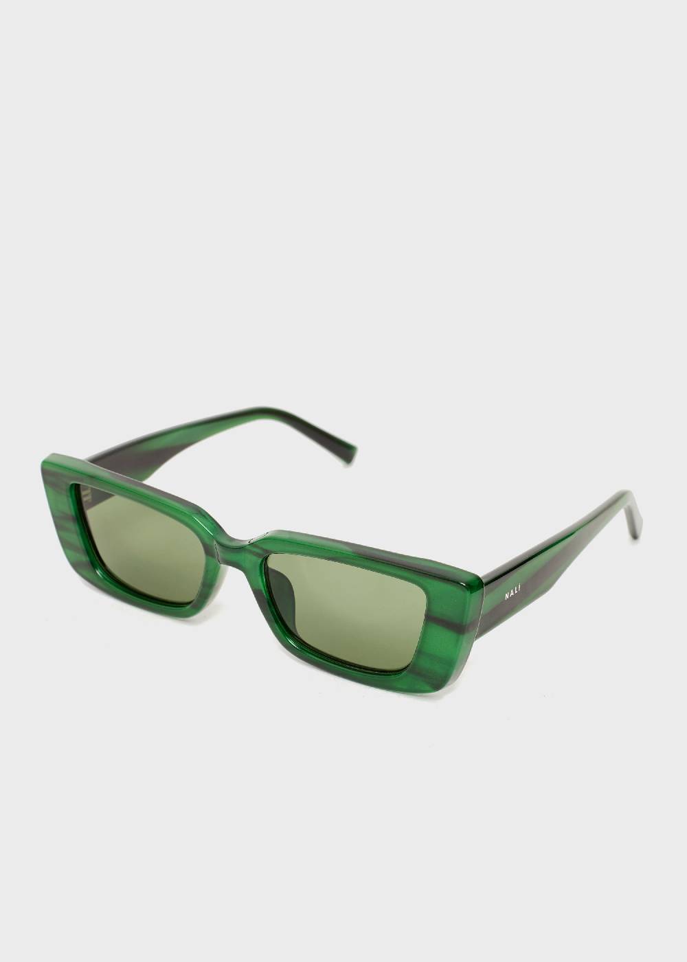 Nalí LENA RECTANGULAR GREEN SUNGLASSES Novità