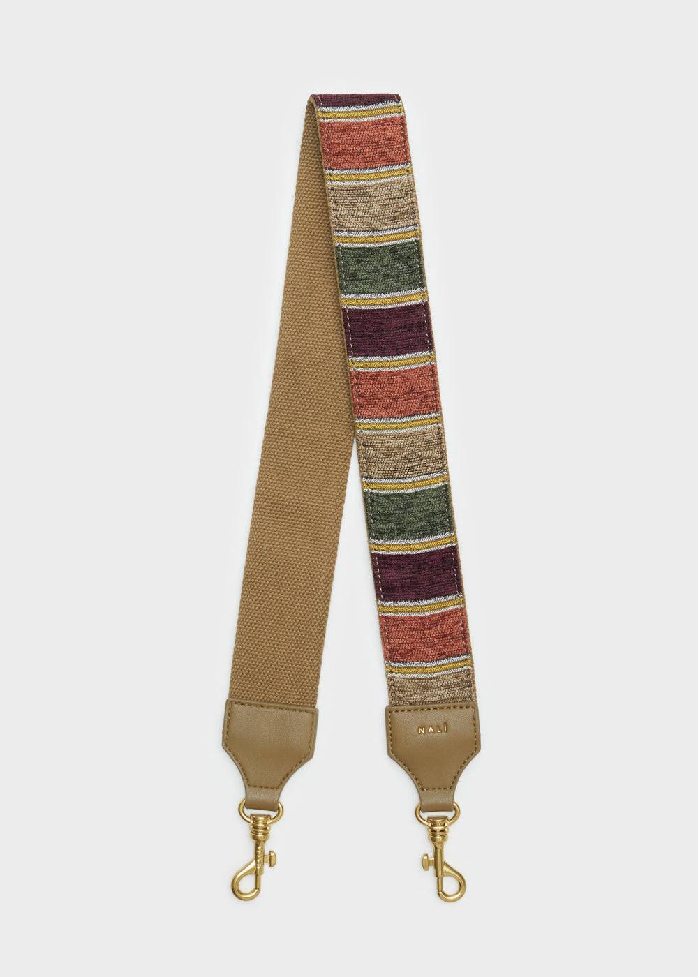 Nalí SALLY STRAP W/ GREEN AND TAUPE STRIPES In Vendita