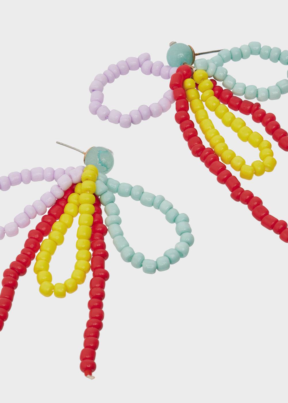 Nalí BETTA BOW EARRINGS W/ MULTICOLOR BEADS Offerte