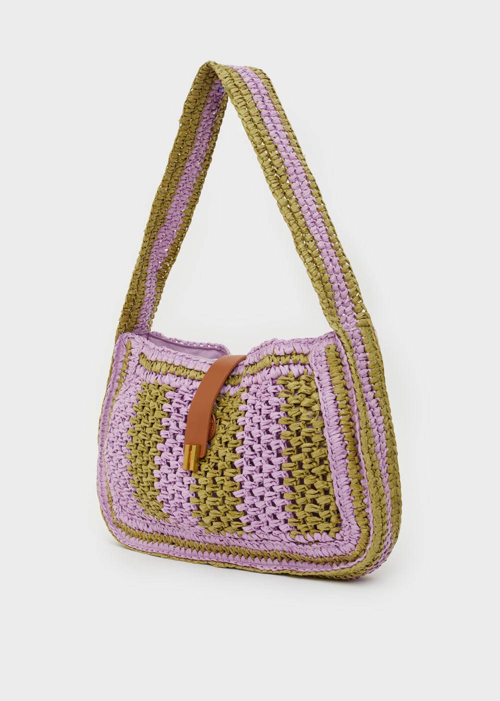Nalí GIADA SHOULDER BAG GREEN/LILAC In Saldo
