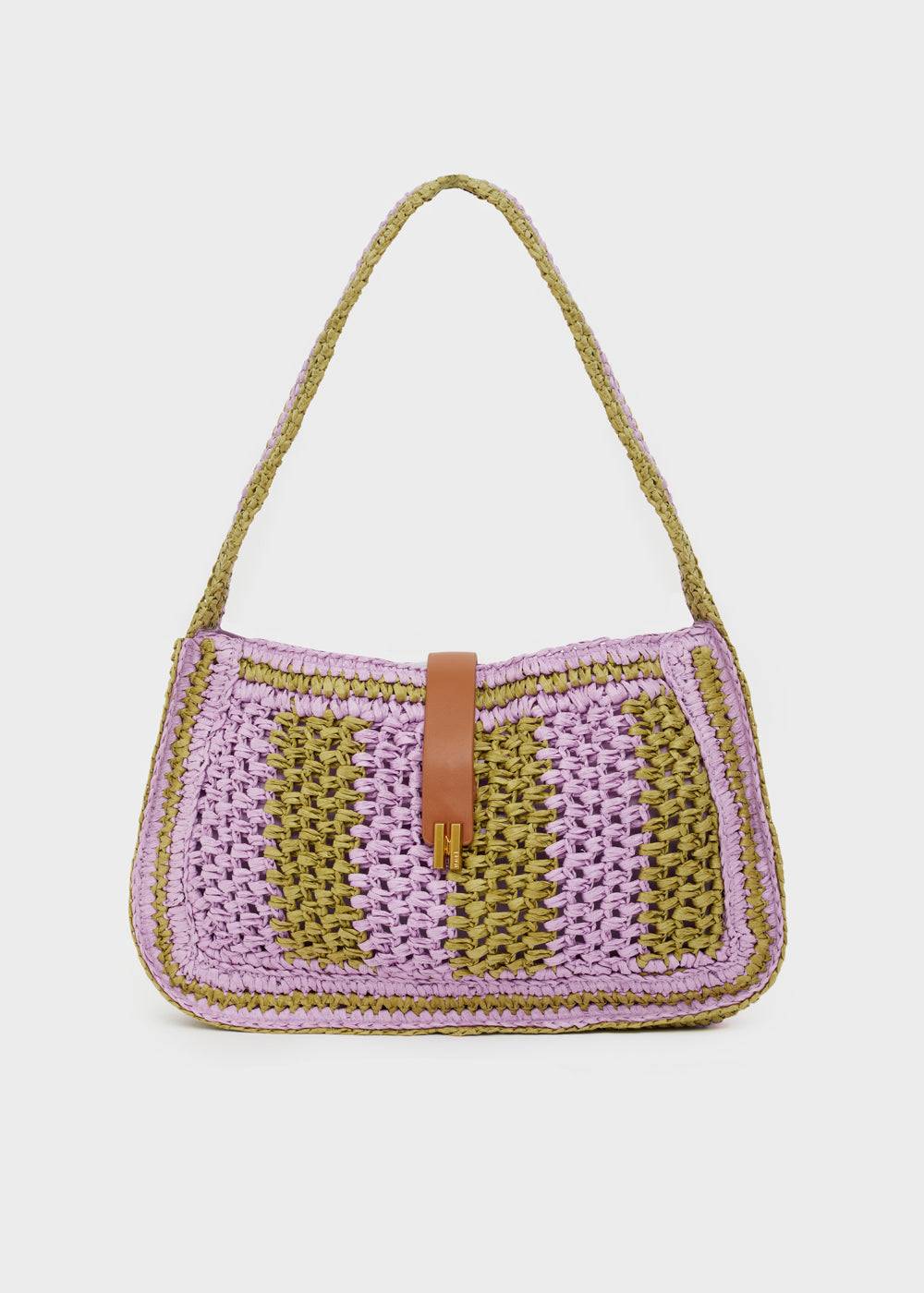Nalí GIADA SHOULDER BAG GREEN/LILAC In Saldo