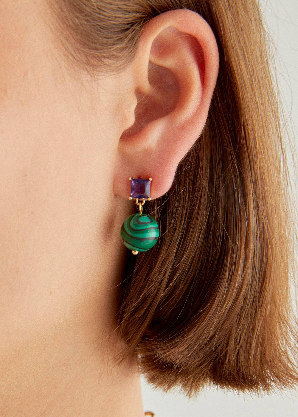 Nalí EARRINGS W/ PEARL + STONE + COLORS Promozione