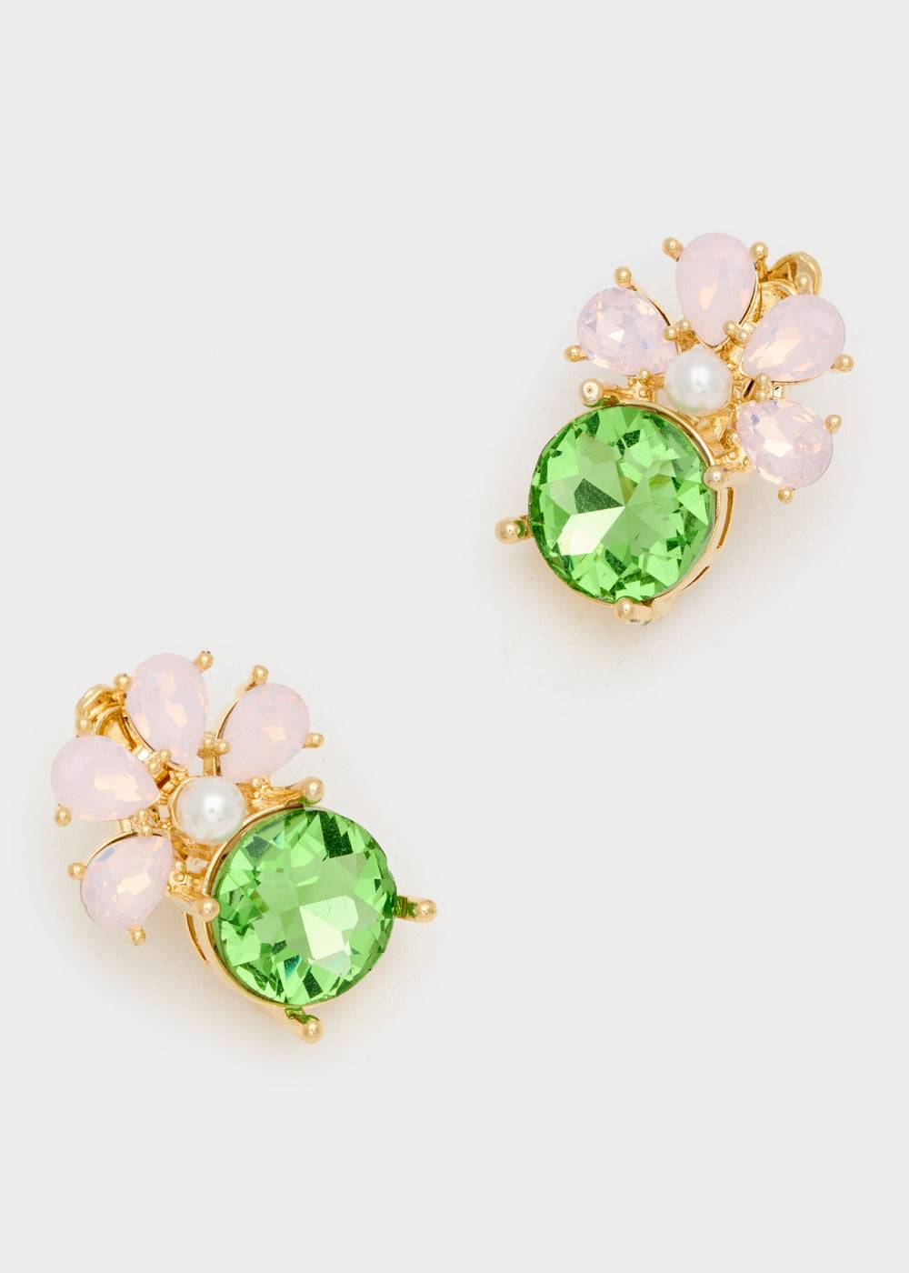Nalí LADY EARRINGS 14KT GOLD PLAT. STONE + COLORS Spedizione Gratuita