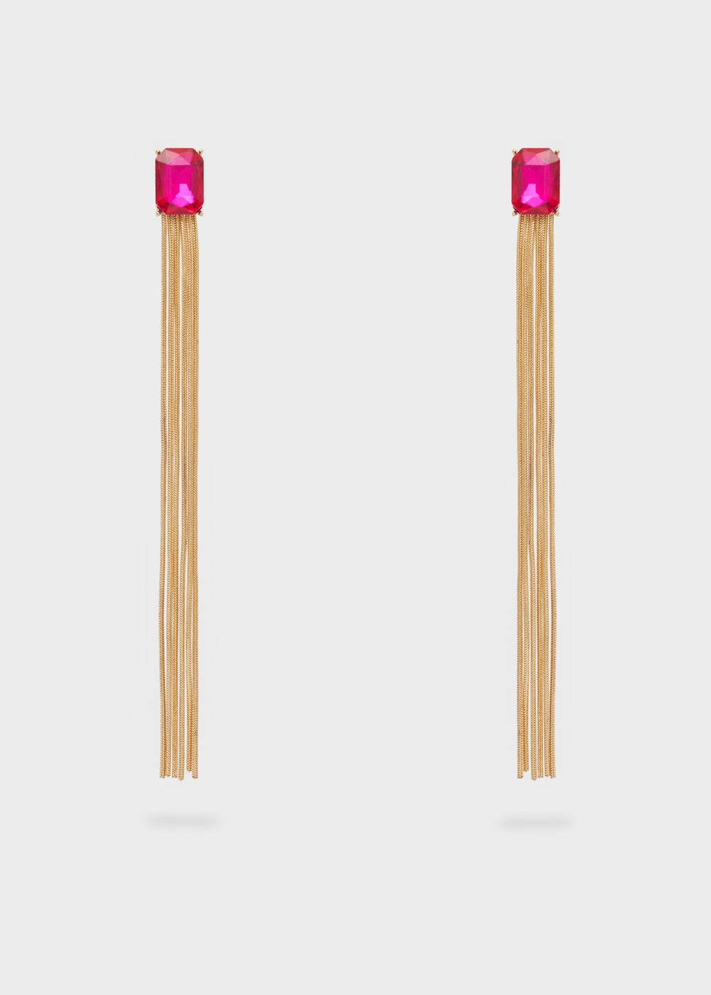 Nalí GIRLY LONG EARRINGS W/ STONE + COLORS Affare Del Giorno