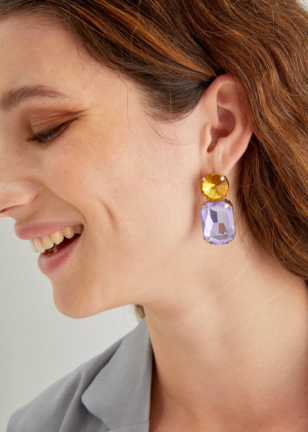 Nalí CINCIN CLIP EARRINGS W/ STONES + COLORS Offerta