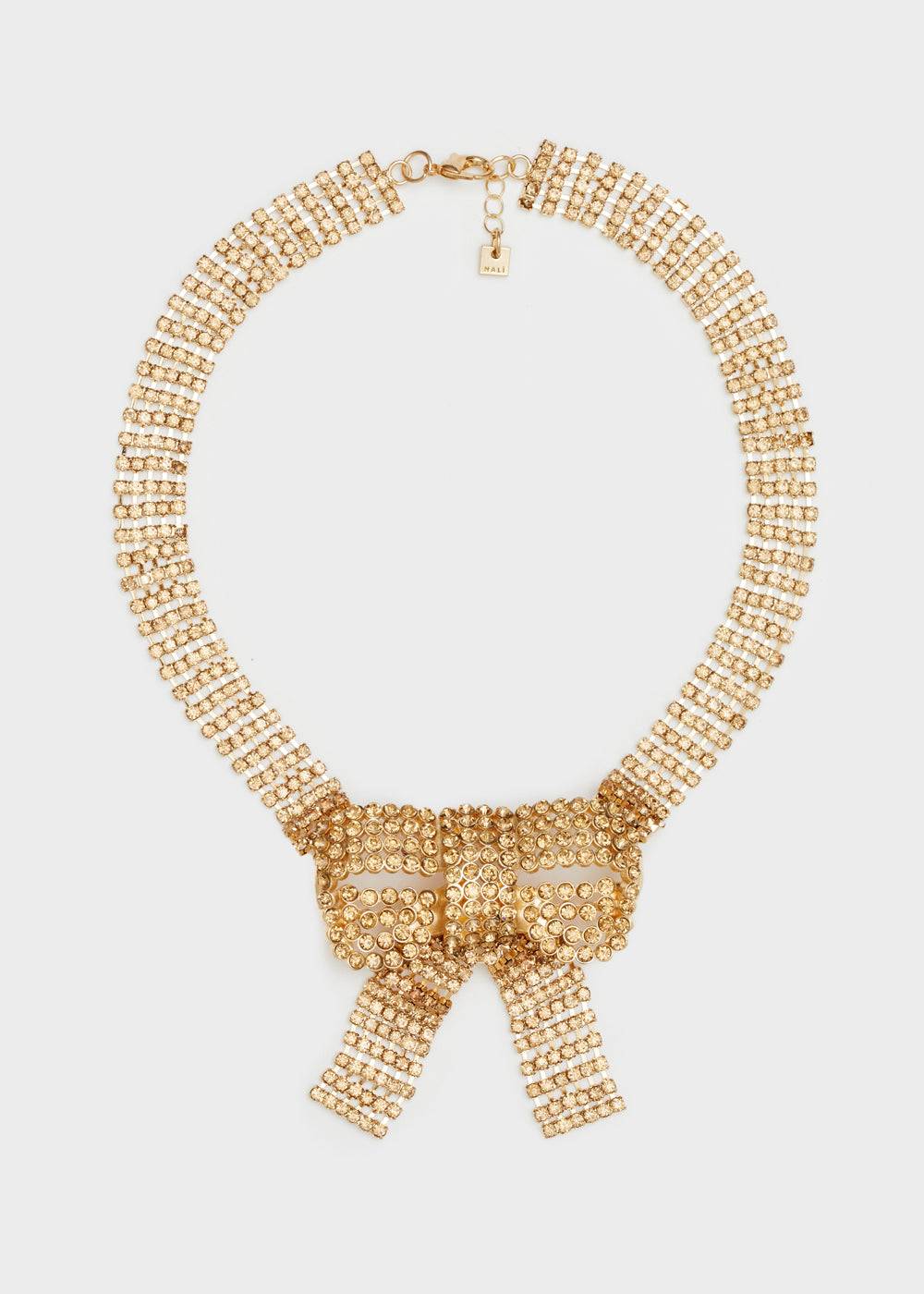Nalí NECKLACE W/ BOW + STONES + COLORS In Vendita