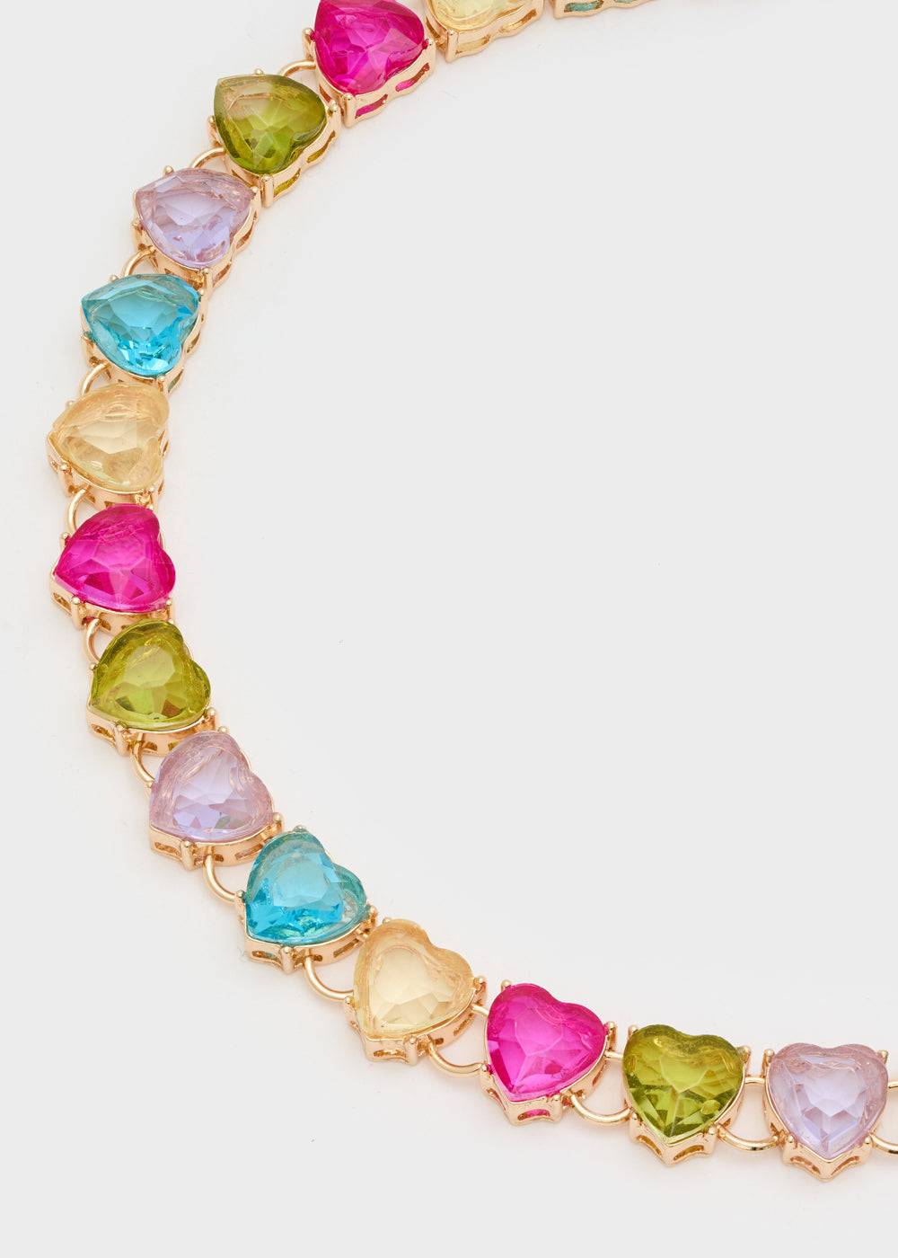 Nalí HEART NECKLACE W/ STONES + COLORS Offerte