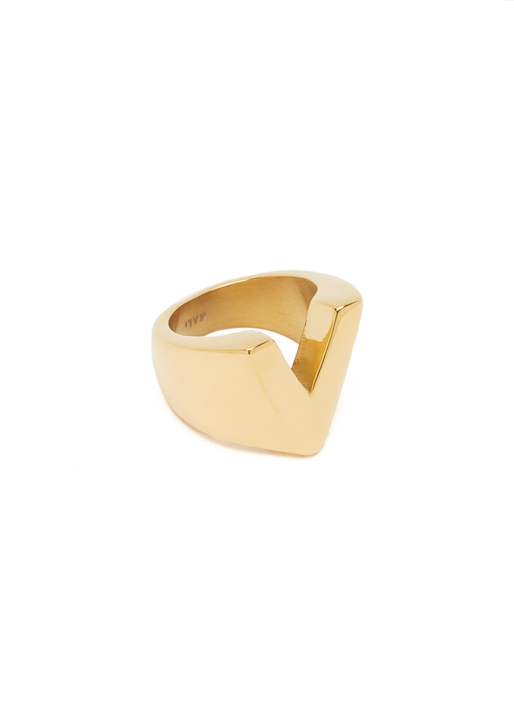 Nalí CHUNKY GOLD RING LETTER + LETTERS Vendita Calda