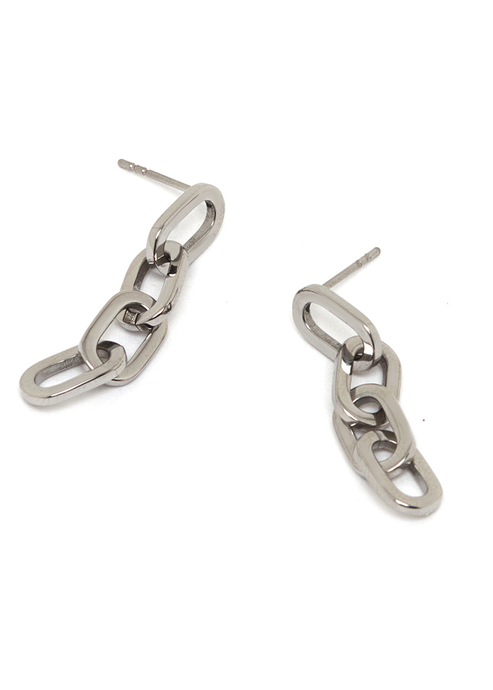 Nalí JILL CHAIN EARRINGS IN SILVER STAINLESS STEEL Vendita Economica