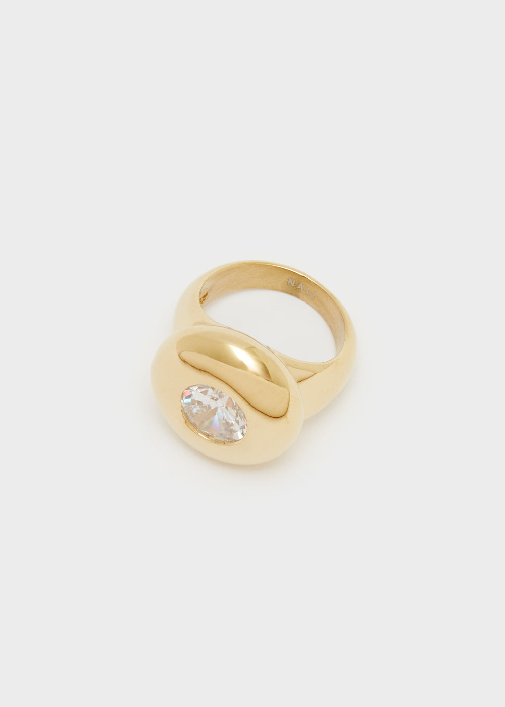 Nalí 14KT GOLD PLAT. S.STEEL ROUND RING Negozio