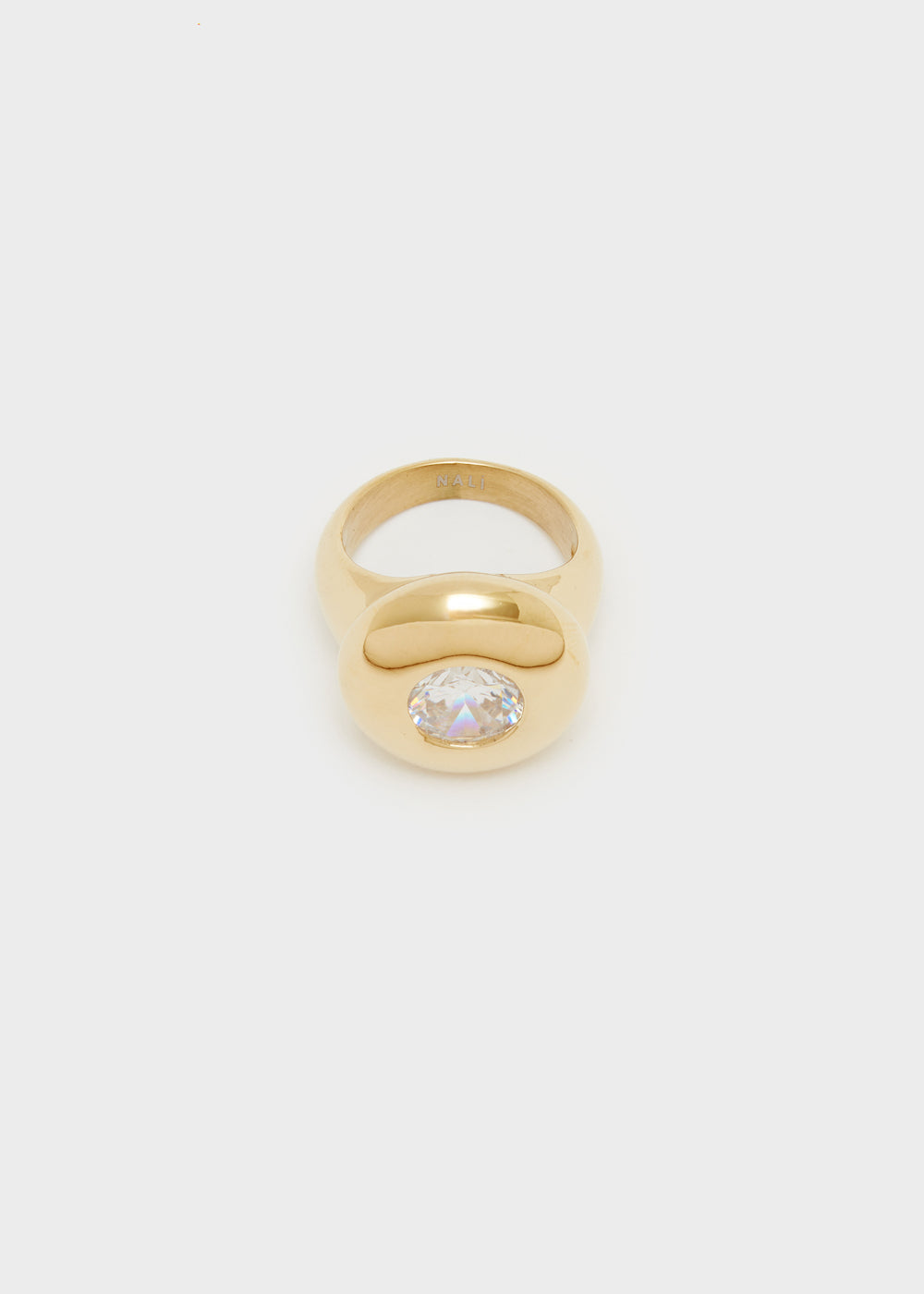 Nalí 14KT GOLD PLAT. S.STEEL ROUND RING Negozio