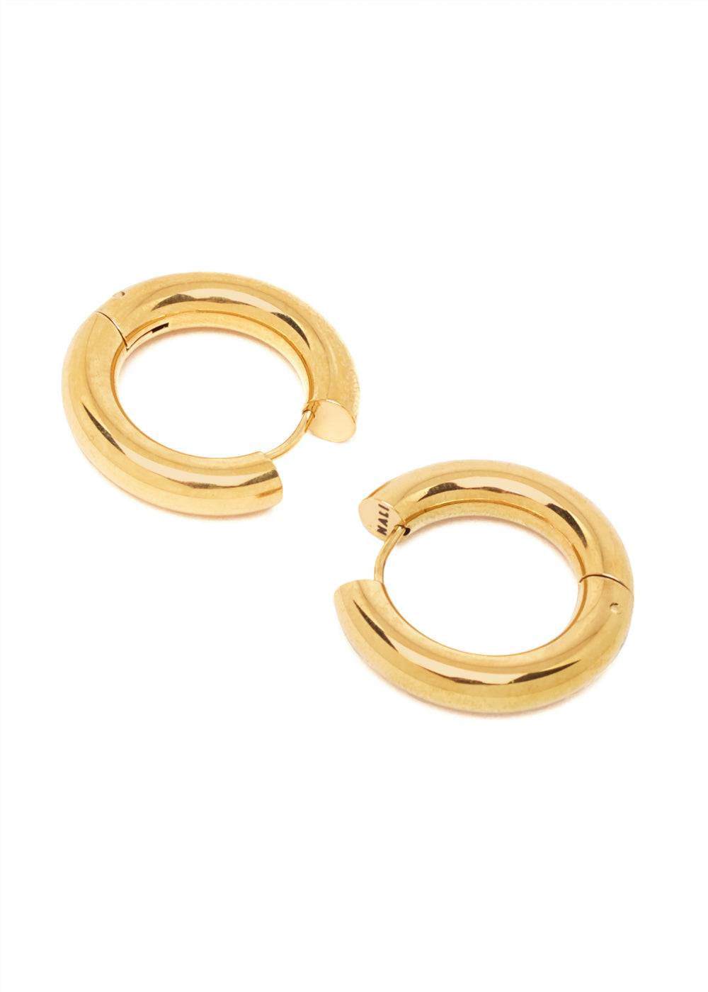 Nalí HOOP EARRINGS STAIN. STEEL 18K GOLD PLATED Moda