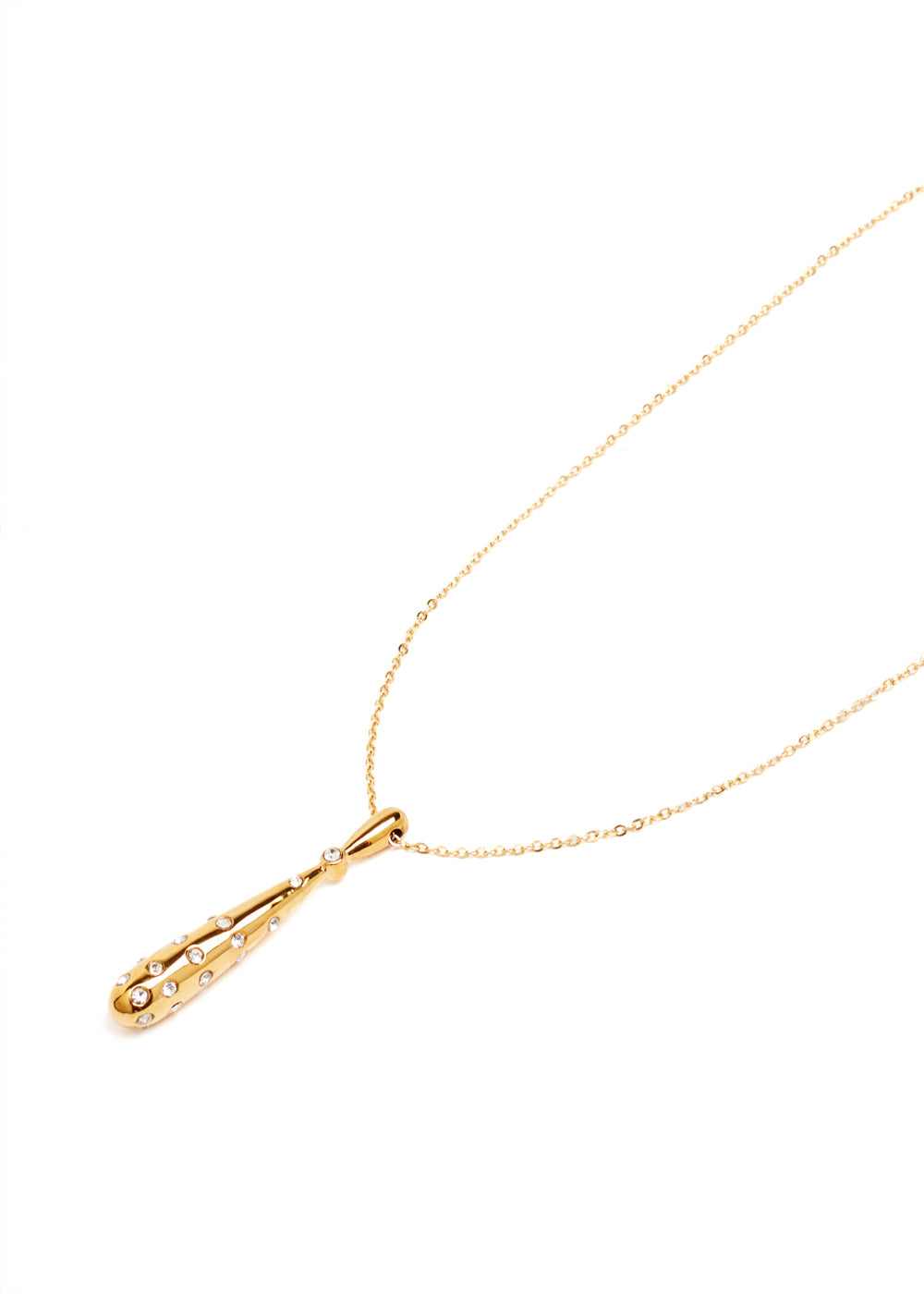 Nalí LONG GOLD NECKLACE W/ CRYSTALS STAIN. STEEL 2025