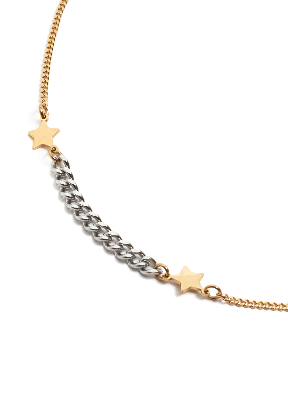 Nalí SILVER CHAIN NECKLACE W/ STARS PLATED 14KT GOLD Italia