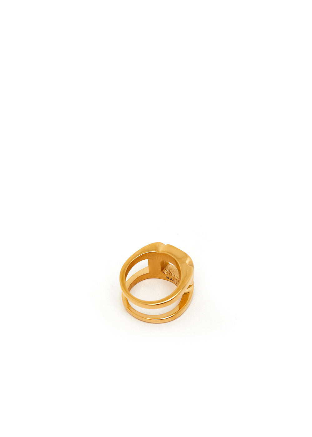 Nalí GOLD CHAIN RING Nuovo