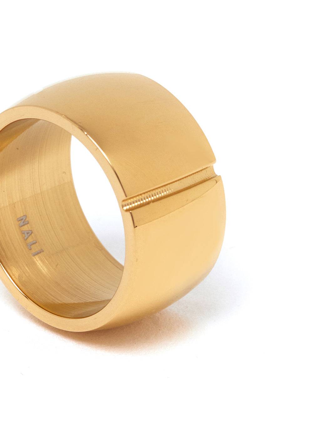 Nalí RAYA DOUBLE RIGID RING IN GOLD STAINLESS STEEL Promozione