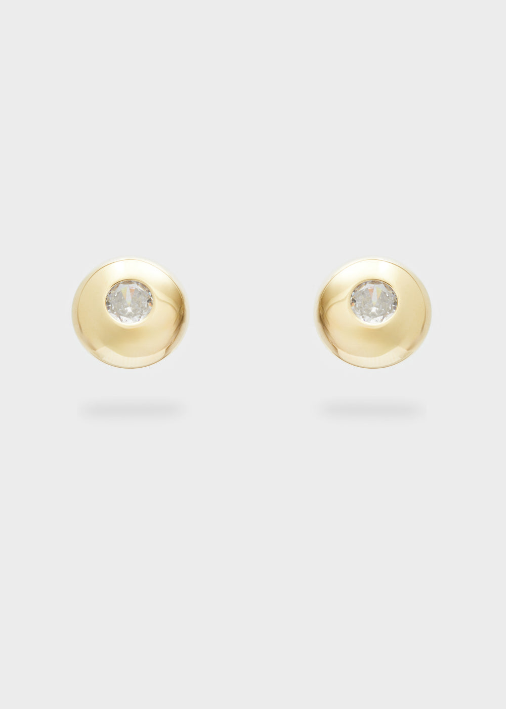 Nalí 14KT GOLD PLA. S.STEEL LOBE EARRINGS W/STONES Pezzi Unici