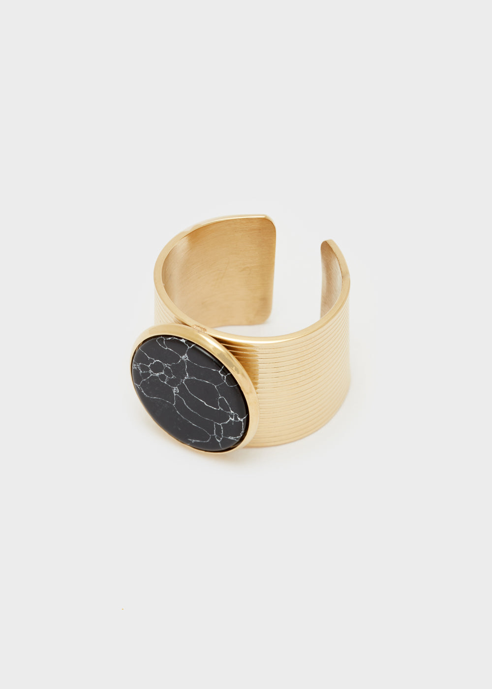 Nalí 14KT GOLD PLAT. S.STEEL MARBLE RING + COLORS Qualità Garantita