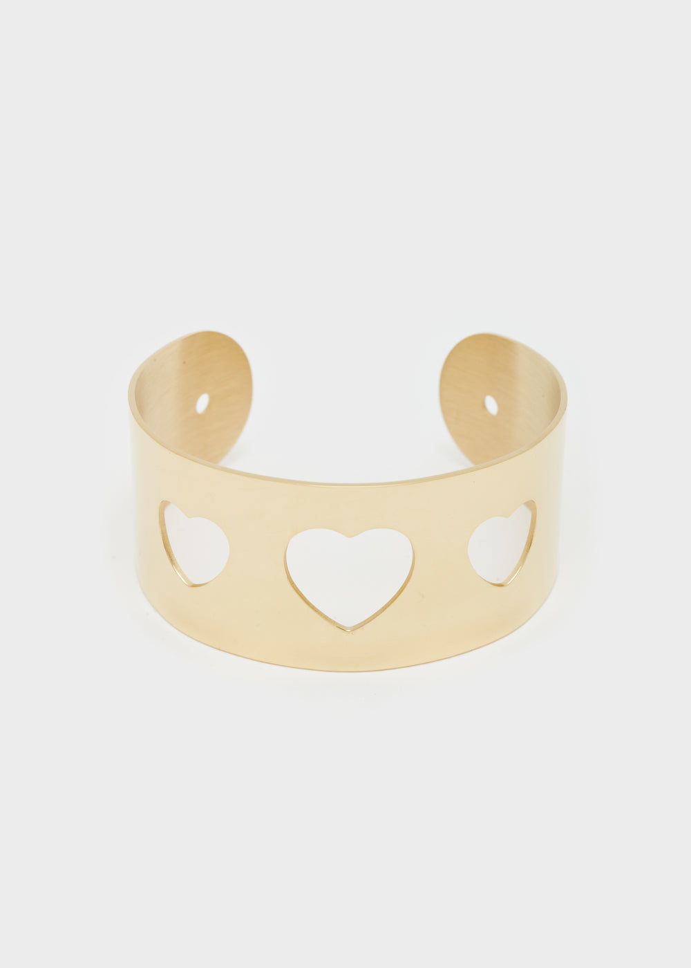 Nalí 14KT GOLD PLA. S. STEEL HEART BRACELET Acquista Ora