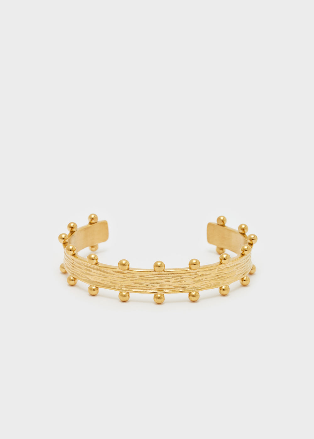 Nalí BANGLE BRACELET W/ SPHERES S.STEEL GOLD Consegna Veloce
