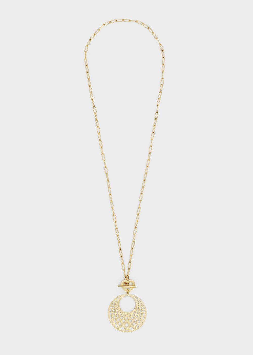 Nalí 14KT GOLD PLA. S. STEEL DRILLED NECKLACE Affare Del Giorno