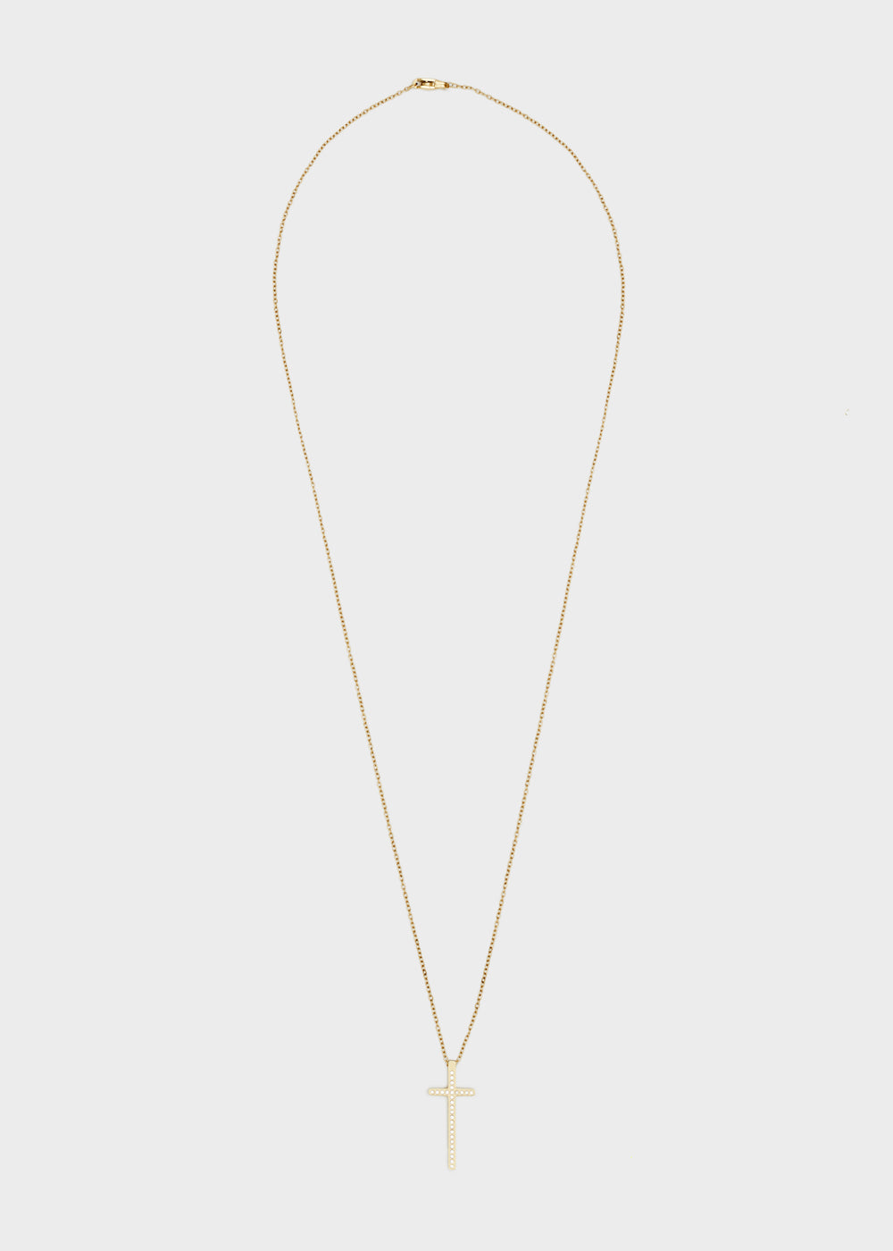 Nalí 14KT GOLD PLA. S. STEEL CROSS NECKLACE Prezzo Ridotto