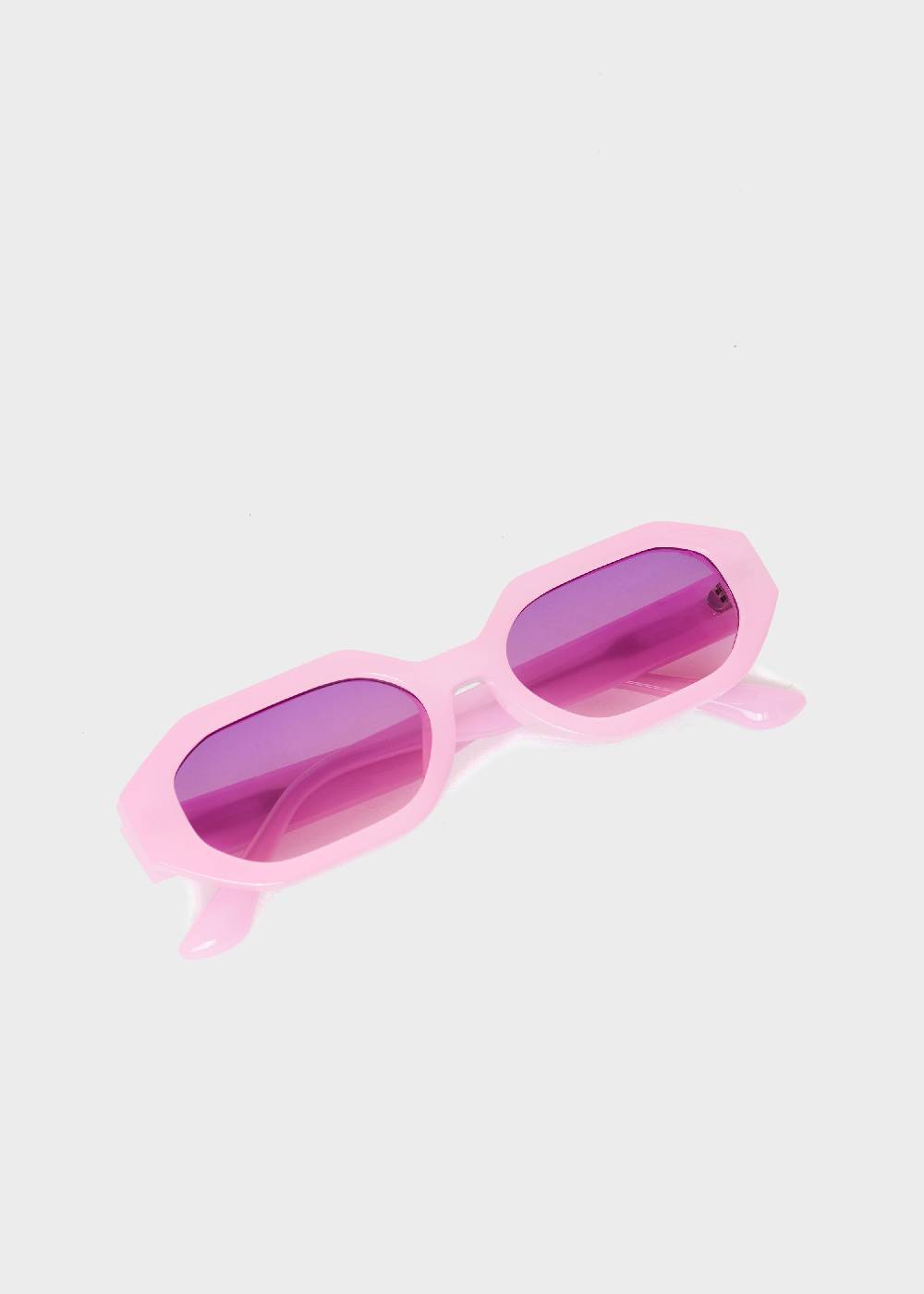 Nalí FLAVIA RECTANGULAR PINK SUNGLASSES In Vendita